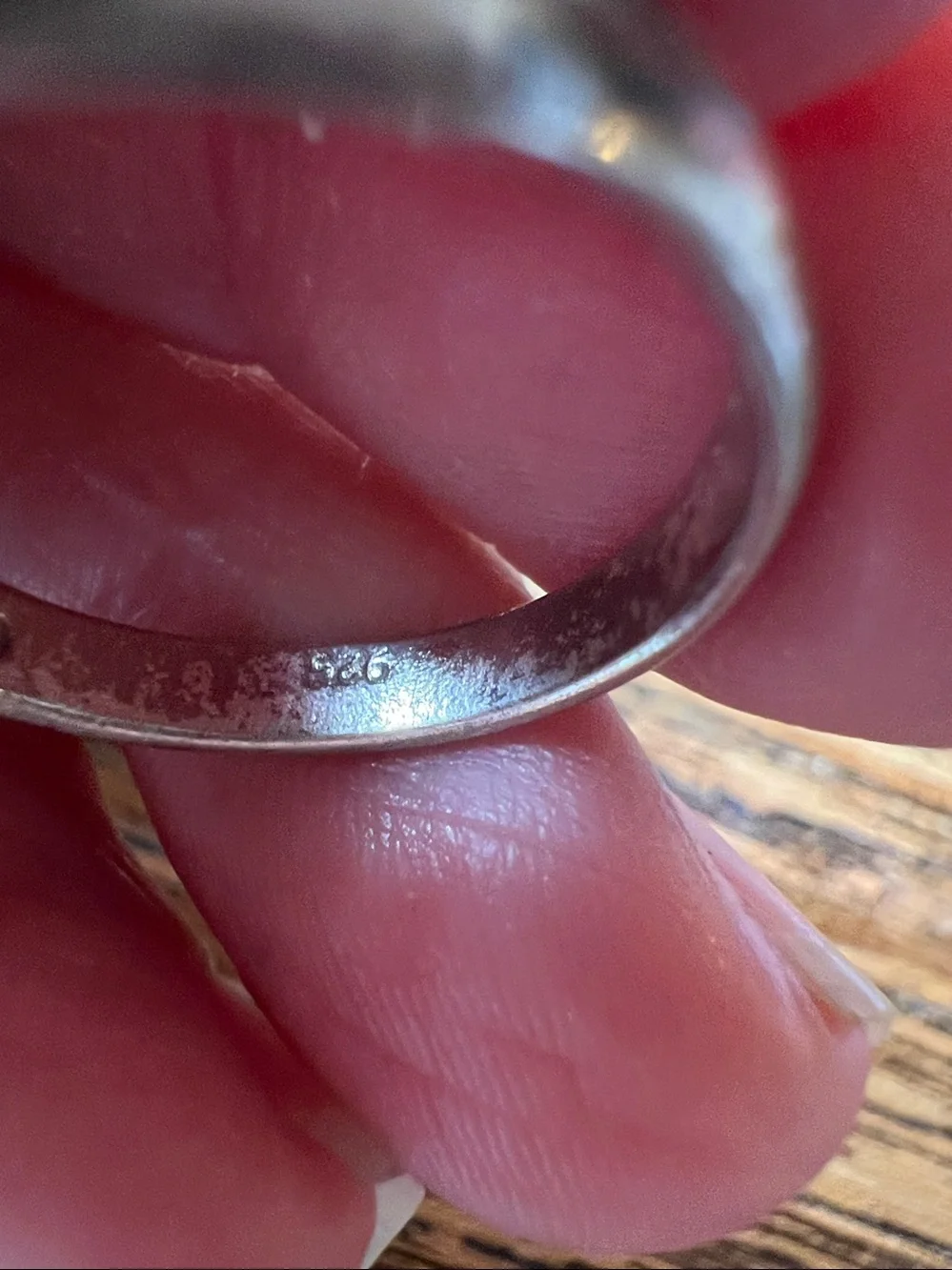 Taxco Sterling Silver signed Coral ring size 7.75